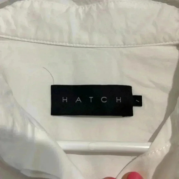 Hatch Maternity Tie-Front Knot Shirt Collared Tunic Dress - Picture 5 of 8